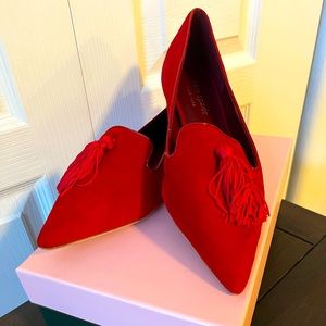 NWT Red Kate Spade Tassel Loafer